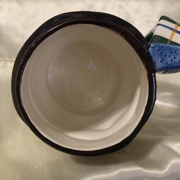 Garden Ridge. 1996 Ceramic Snowman Mug. 14 oz. Bright Under Glaze Details. AL - Picture 6 of 7